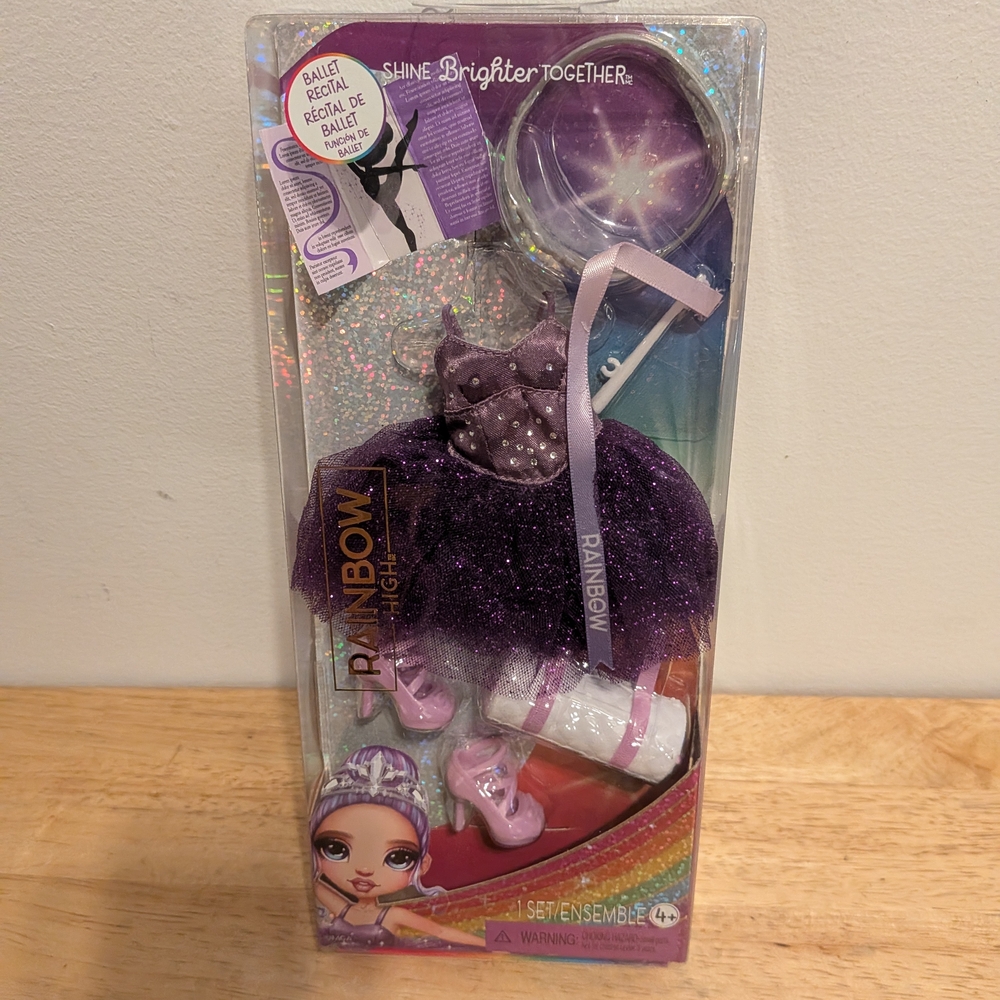 Rainbow Sparkle Purple Ballet Set